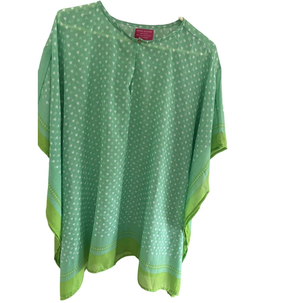 Peter Beaton Nantucket Womens OS Cover Up Tunic Top Sheer Flowy Boho Beach Pool